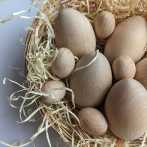Little Ones: loose part wooden eggs