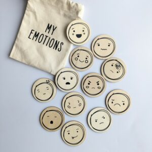 Little Ones: handmade wooden emotions discs